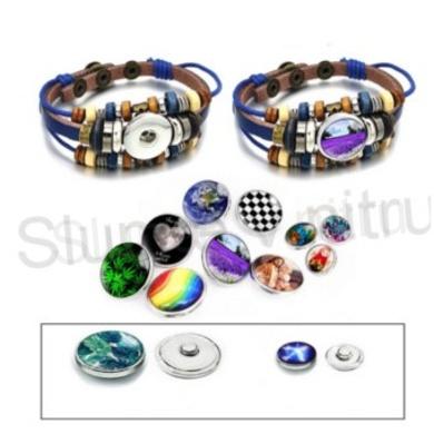 Kabošon skleněný čudlíkový 18 mm (AD128)